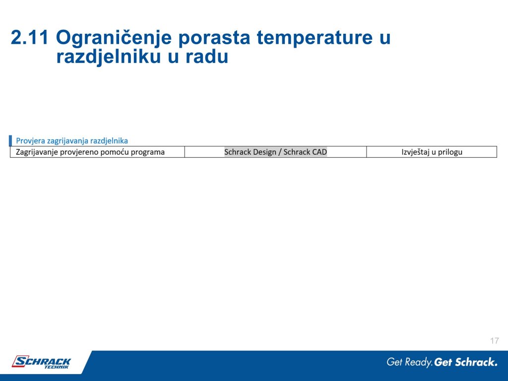 Ograničenje porasta temperature u razdjelniku u radu