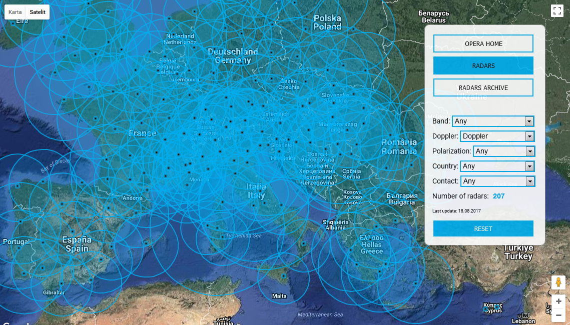 meteorološki radari u Europi