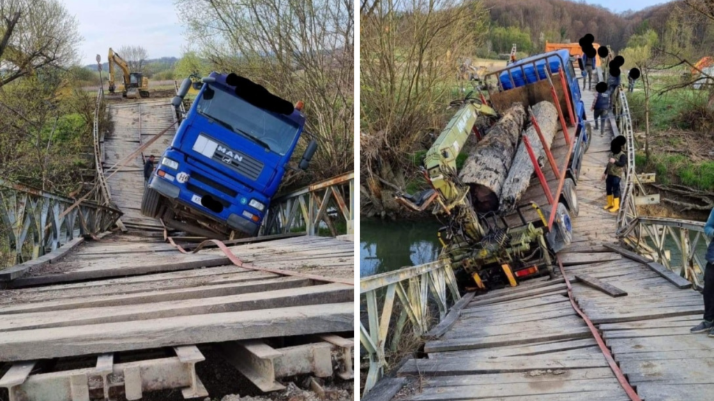 Kamion propao kroz most