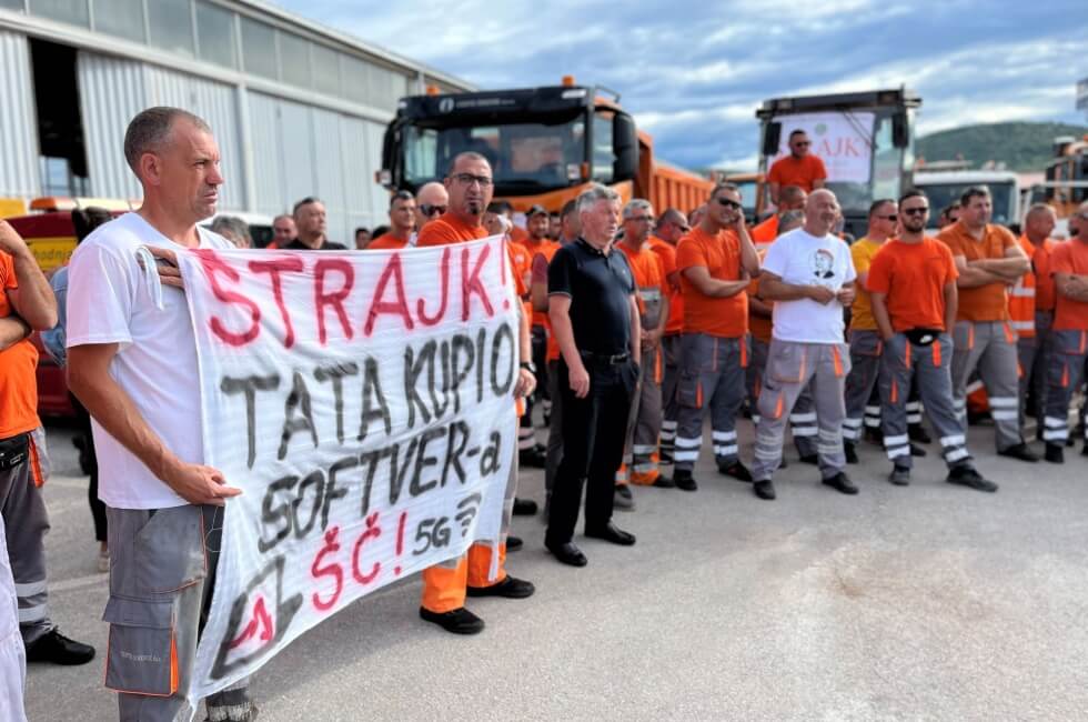 Štrajk radnika tvrtke CESTE ŠIBENIK d.o.o.