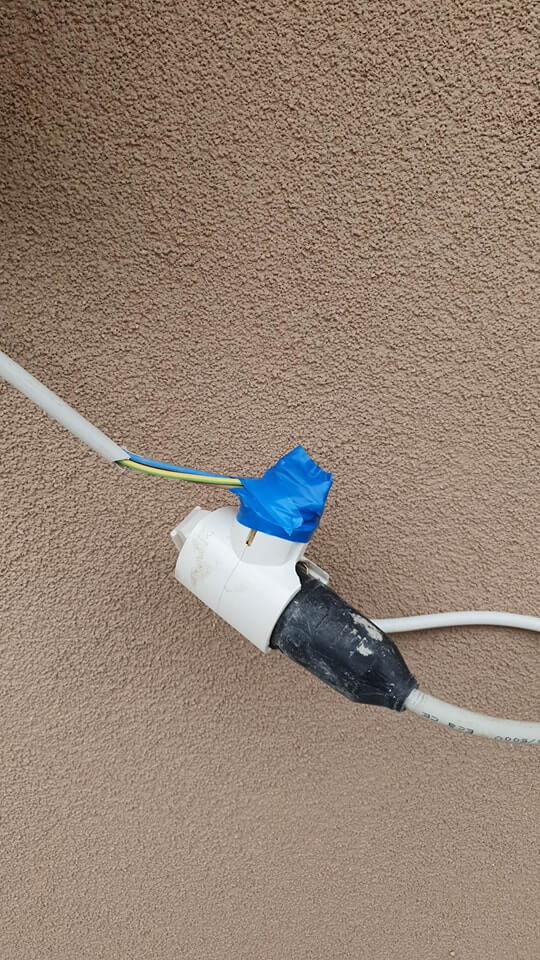 loše spojen kabel