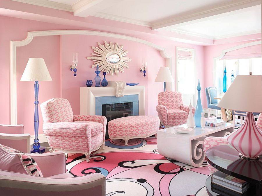 ružičasta dnevna soba
