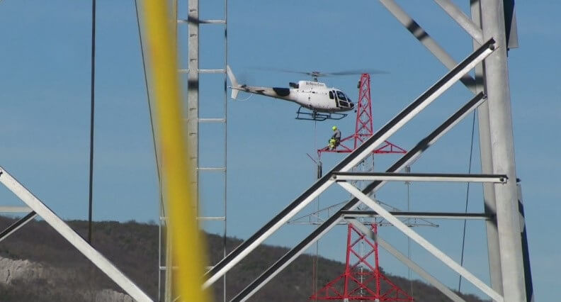 helikopter gradi dalekovod