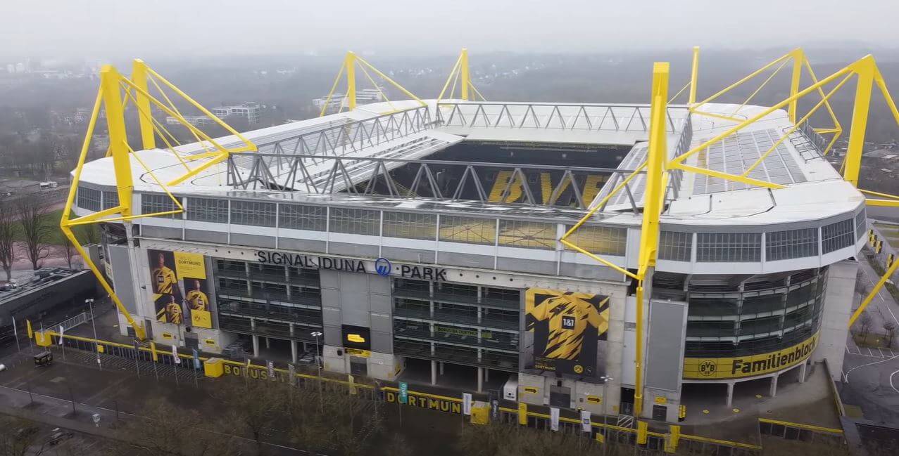 BVB Stadion Dortmund Stadiums from the sky