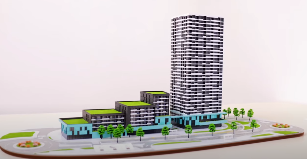 Maketa projekta izgradnje nebodera u Zenici