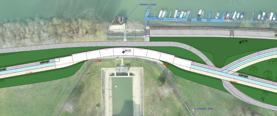 dionica Stadion, šetnica Osijek