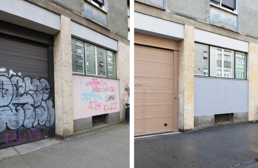 Tratinska ulica, grafiti