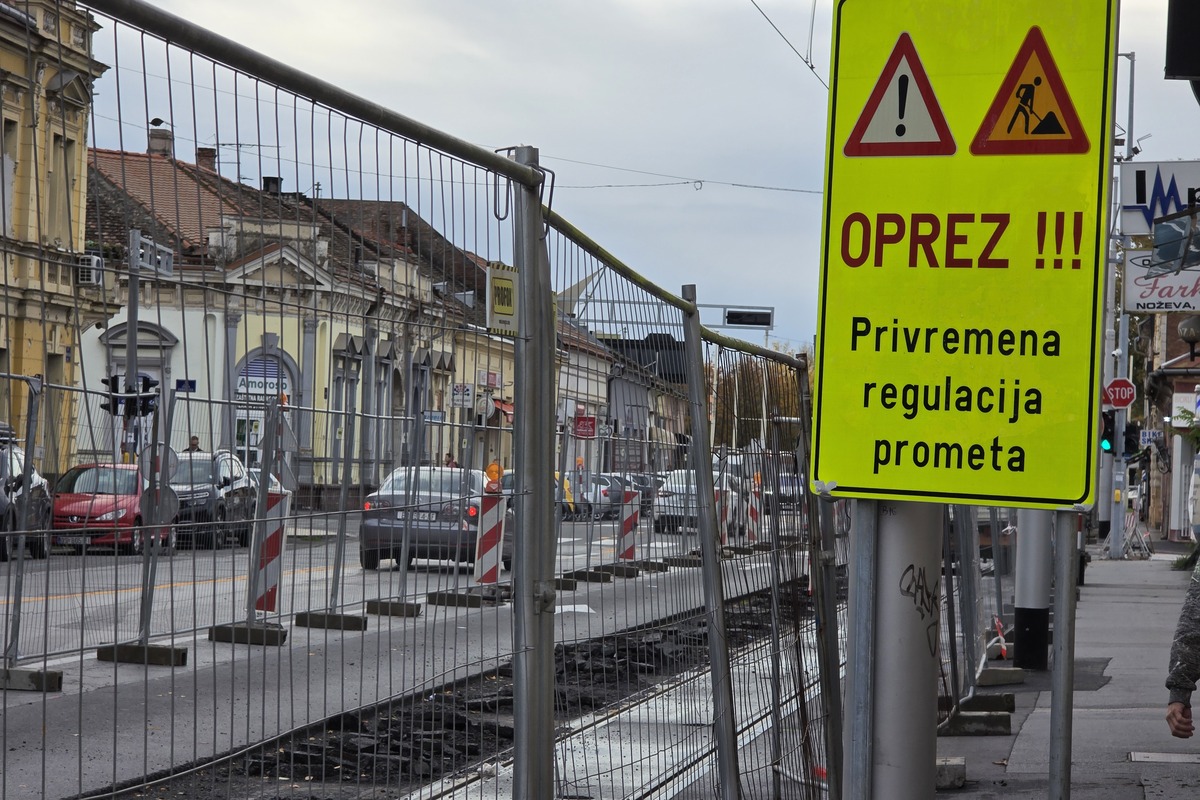 popravak, tramvajska pruga Osijek