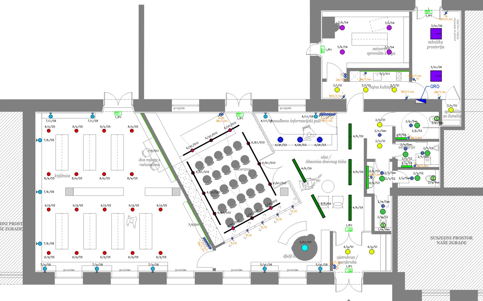 Narodna knjižnica i čitaonica u Murteru, projekt