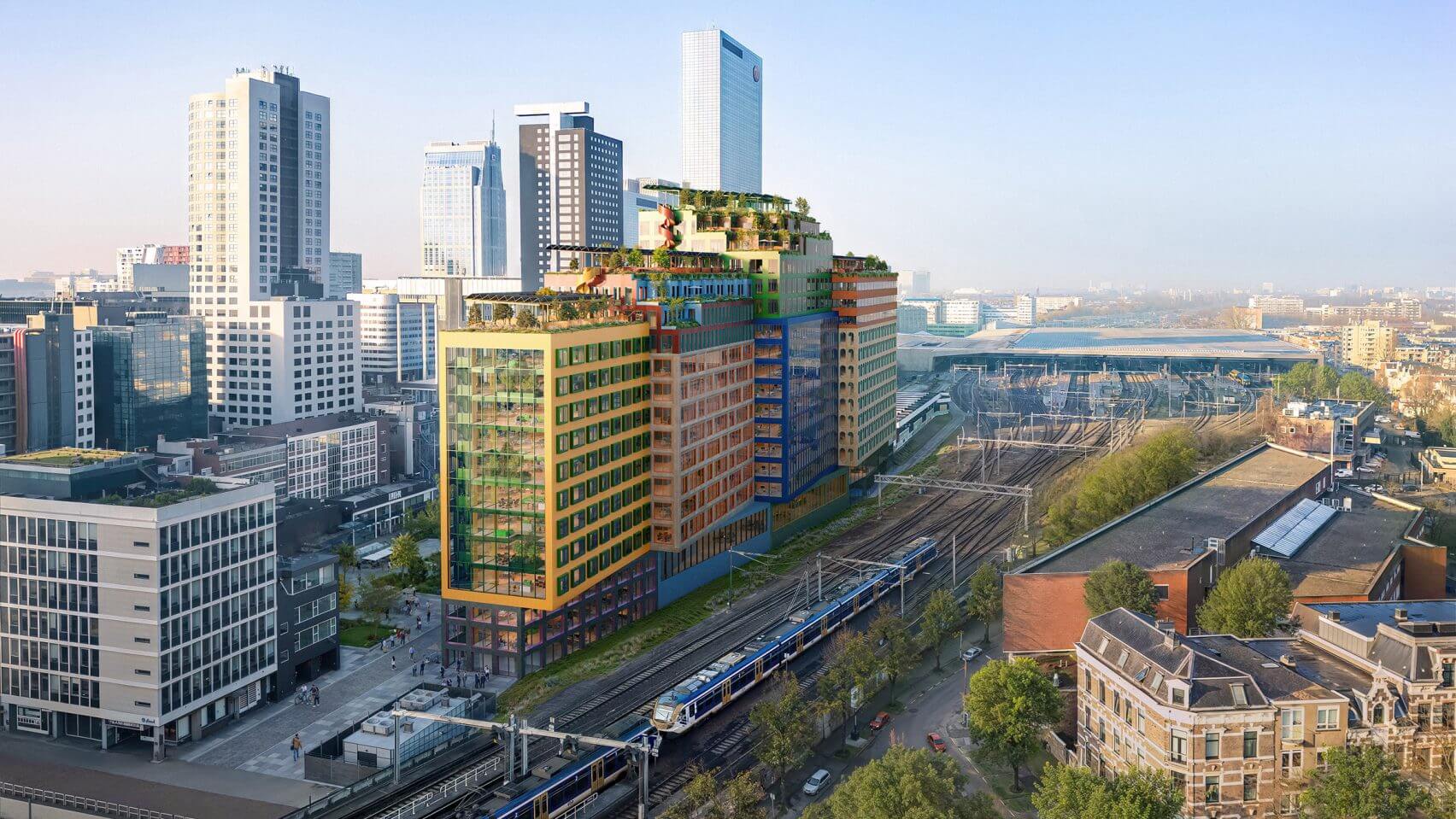 šarena poslovna zgrada Rotterdam