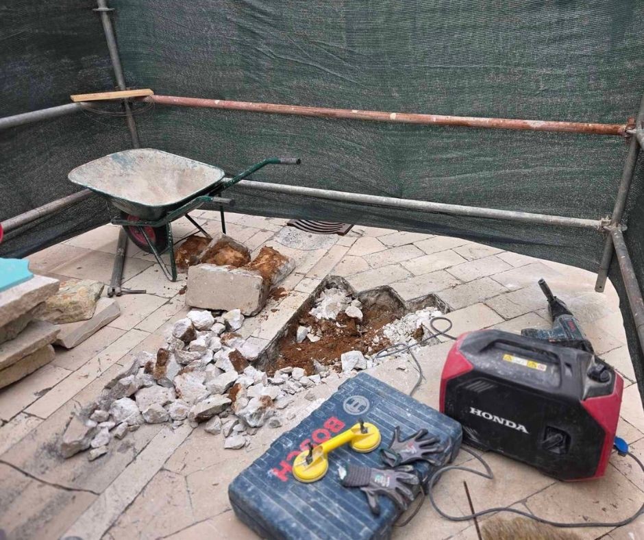 Stradun, obnova kamenog pločnika