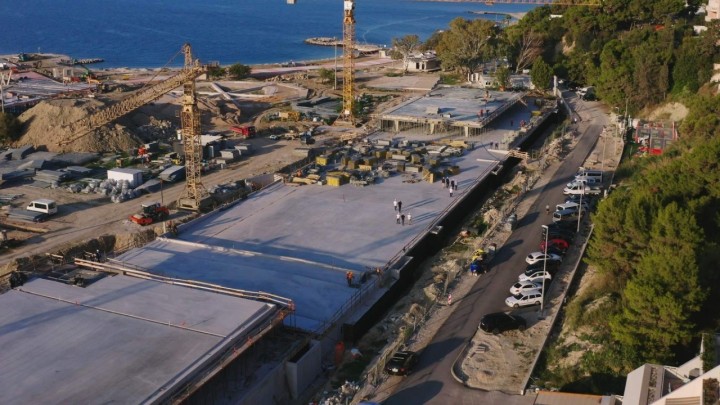 Na najvećem gradilištu na obali izbetoniran najzahtjevniji objekt, pogledajte kako izgleda iz zraka