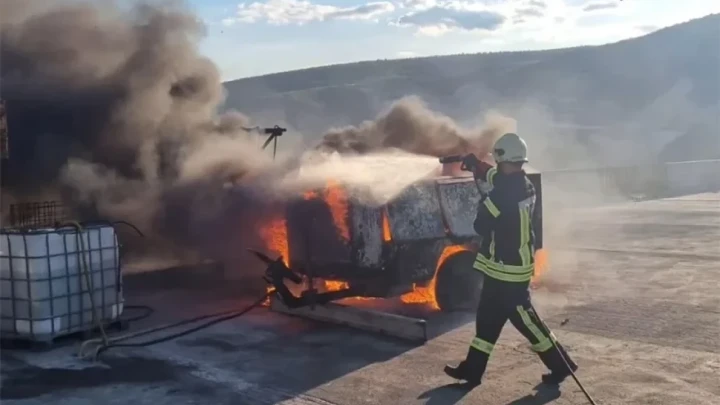 Video: Eksplozija i požar na gradilištu mosta Počitelj