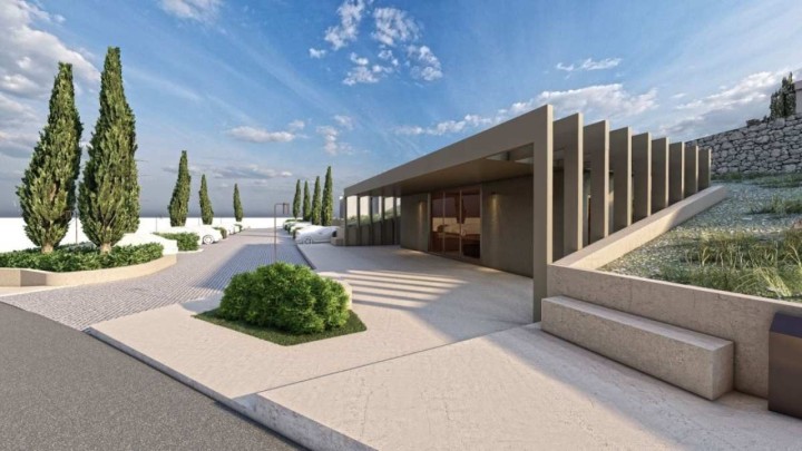 Idejno rješenje za tradicionalno dalmatinsko seosko groblje, dvorana kao zaklon od bure i zelenilo