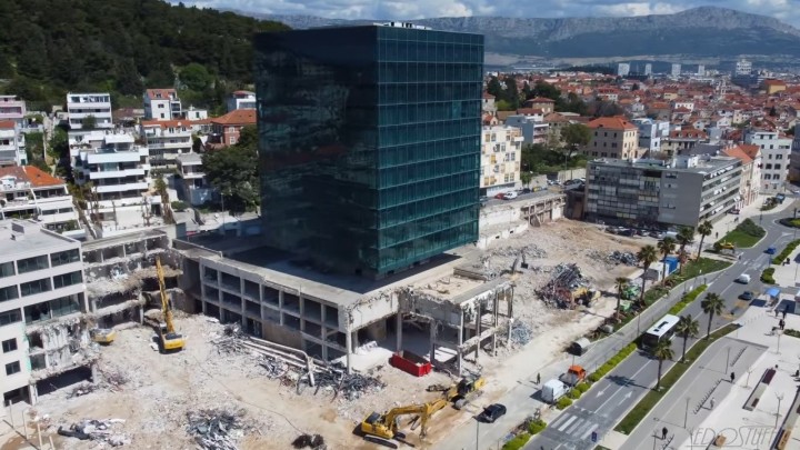 VIDEO: Rušenje starog hotela Marjan u završnoj fazi, u novi ponos Splita ulaže se preko 100 milijuna eura