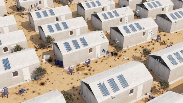 Građevinarski odgovor na izbjegličku krizu: Cementna tkanina koja se stvrdnjava u kombinaciji s vodom