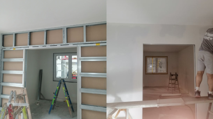 Stavljati vunu u gornju konstrukciju iznad kliznih vrata ili ne? Razvila se žustra rasprava između majstora