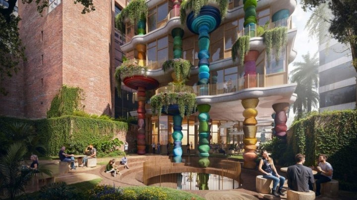 Arhitektura nove fakultetske zgrade u Bogotí slavi tradiciju kolumbijskog košaraštva