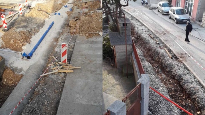 [Fotoreportaža] Pogledajte kako napreduju radovi: Dalmatinski grad pretvorio se u veliko gradilište