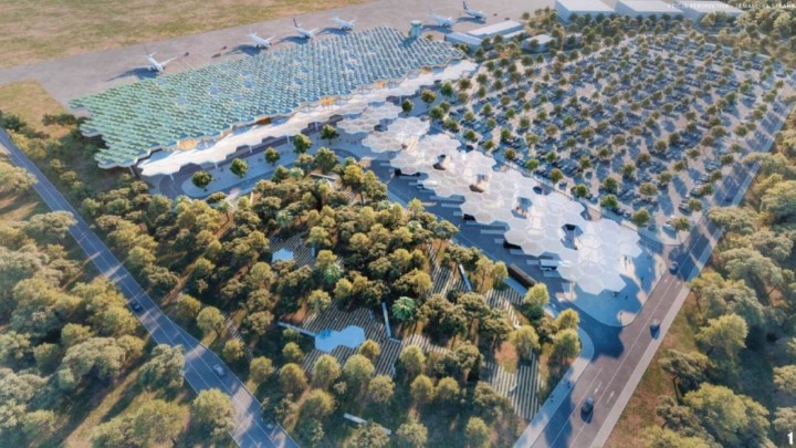 Futurističko proširenje i redizajn domaće zračne luke: Čeličnu 'saće' konstrukciju izradila dva softwera