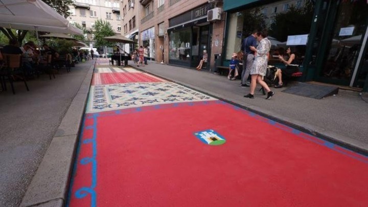 'Mala Martićeva' darovana pješacima, oslikana uzorcima iz donjogradskih haustora prema viziji umjetnika Borisa Barea