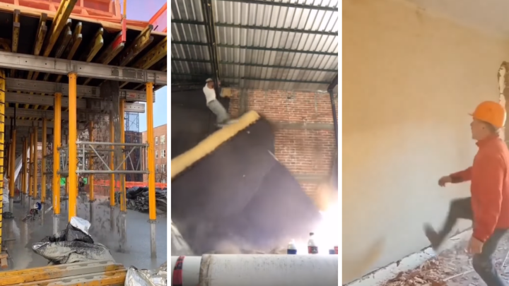 [VIDEO] Tko radi taj i griješi: Evo kako izgleda kada se bauštelci previše opuste