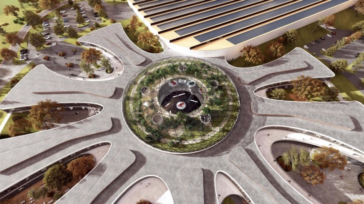 [FOTO] Pogledajte nerealizirani dizajn za Rimčev kampus, komentatori ispod objave kažu da ih asocira na felgu