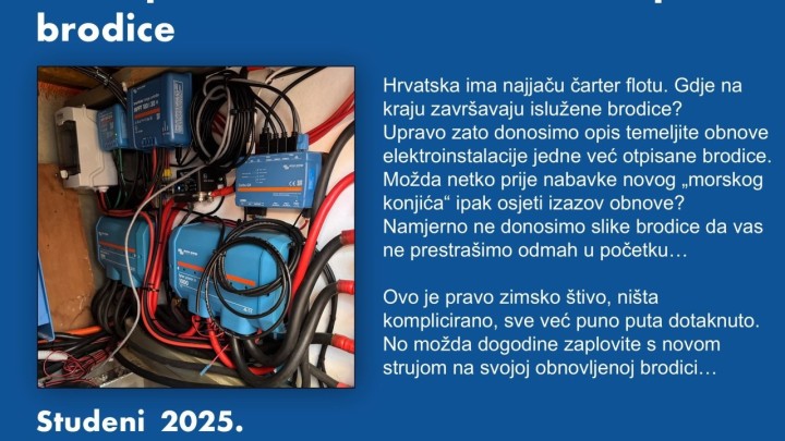 Temeljita obnova elektroinstalacije brodice