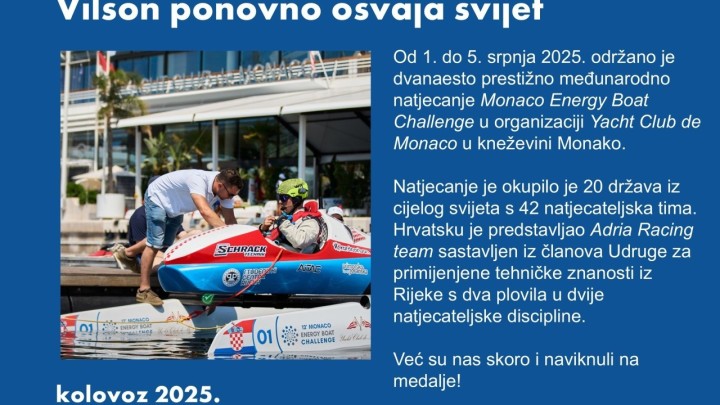 Vilson i ove godine osvaja svijet!