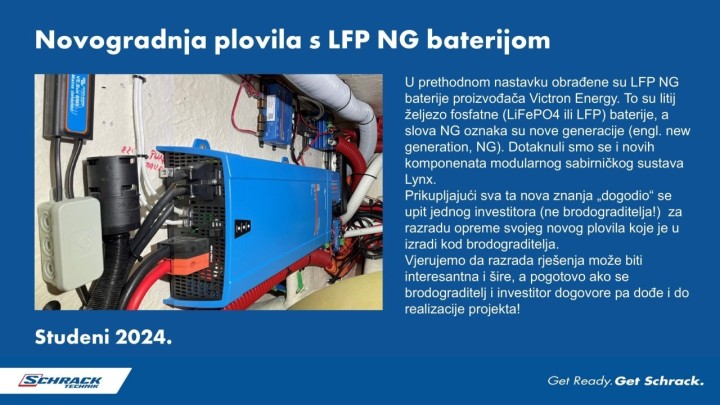 Novogradnja plovila s LFP NG baterijom