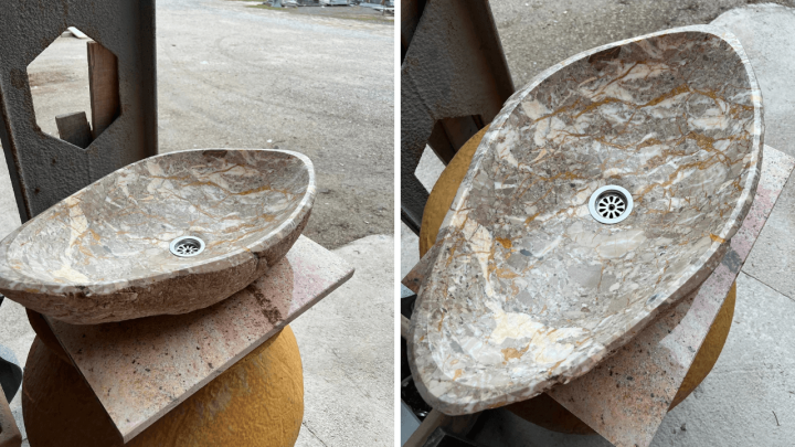 [FOTO] Pronašao kamen u dvorištu i od njega napravio - umivaonik