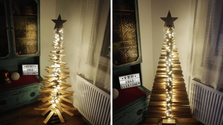 DIY božićno drvce: Otkrivamo kako napraviti drvce od podnica kreveta za samo 30 kuna