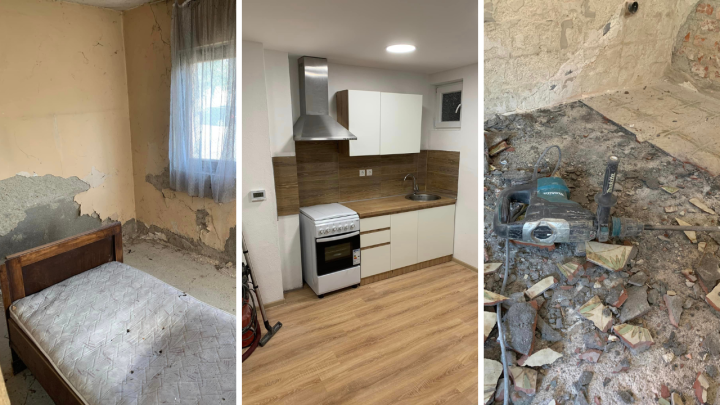 [FOTO] Dobio stan u nasljeđe, odlučio ga samostalno renovirati: 'Najviše vremena potrošeno za izbijanja starog nadbetona'