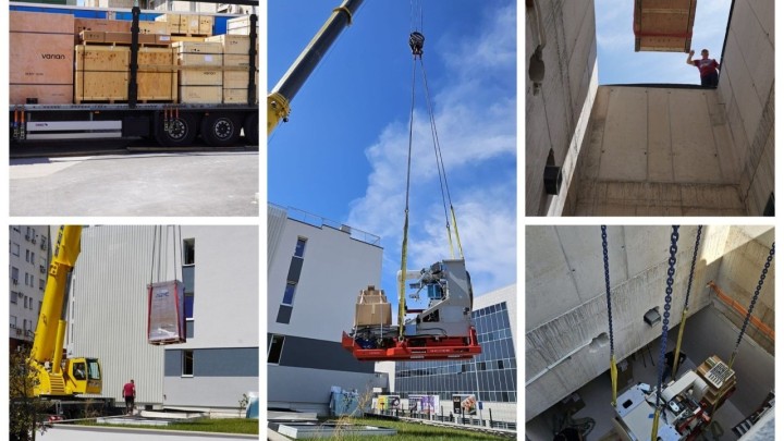 Foto: Iskrcavanje 5,5 tona teškog linearnog akceleratora u zadarskoj bolnici