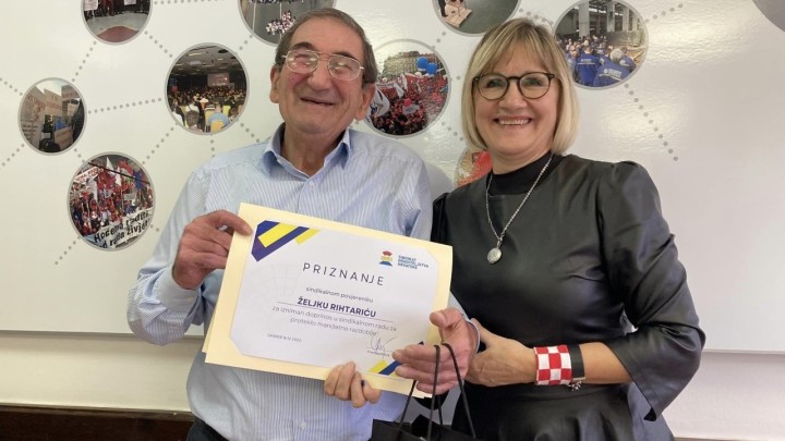 Sindikat graditeljstva uručio posebno priznanje sindikalnom povjereniku iz Varaždina