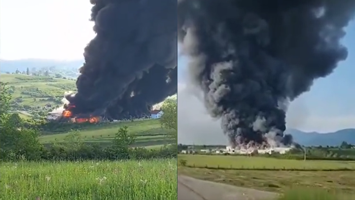 [VIDEO] Veliki požar blizu Bihaća: Gori tvornica koja se bavi proizvodnjom toplinskih izolacija!