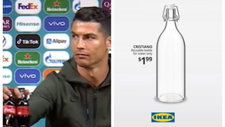 Boca za vodu nikada nije bila popularnija: Ronaldov potez s Coca-Colom utjecao i na IKEA-u