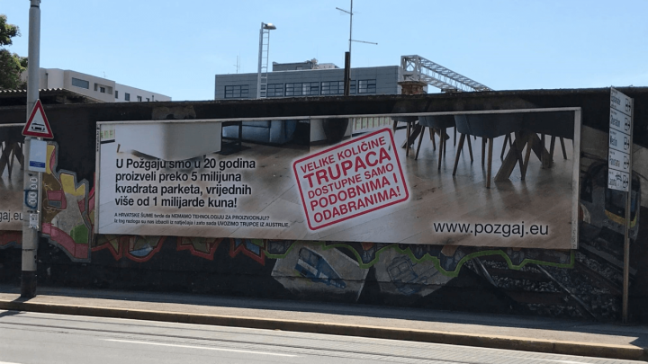 Požgaj Grupa jumbo plakatima upozorava na 'kartelsko udruženje Hrvatskih šuma, HGK i Ministarstva poljoprivrede'