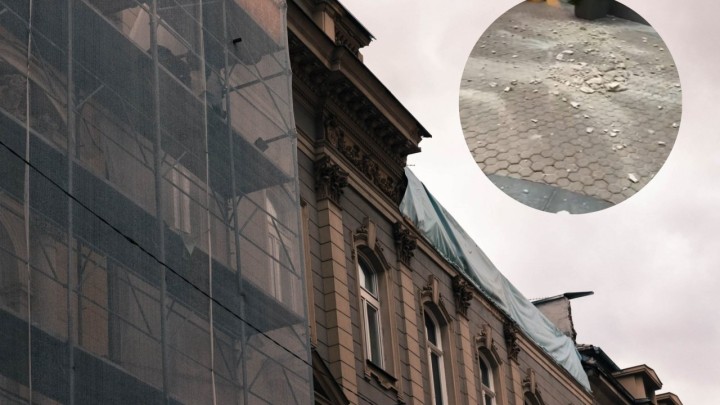 U centru Zagreba se odlomila fasada: Srećom, tragedija se i ovog puta izbjegla, no za dlaku