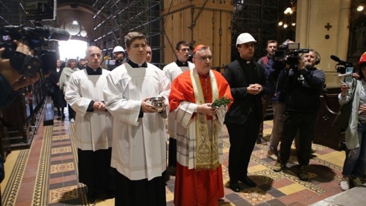 Bozanić blagoslovio početak radova na katedrali: 'Molitva za ovo djelo počela je odmah nakon potresa'