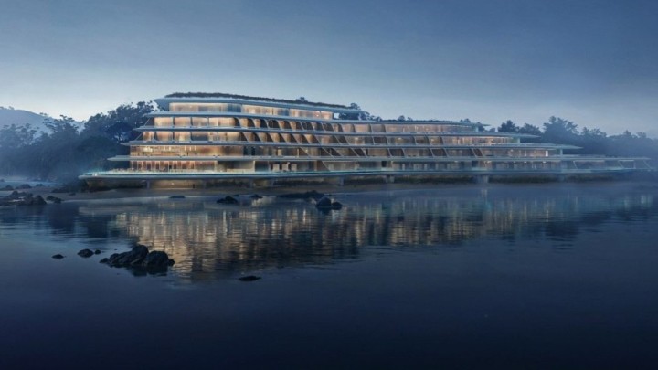 Vijugava arhitektura iznad oceana: Futuristički hotel na otoku koji turisti dijele s moćnom vojskom