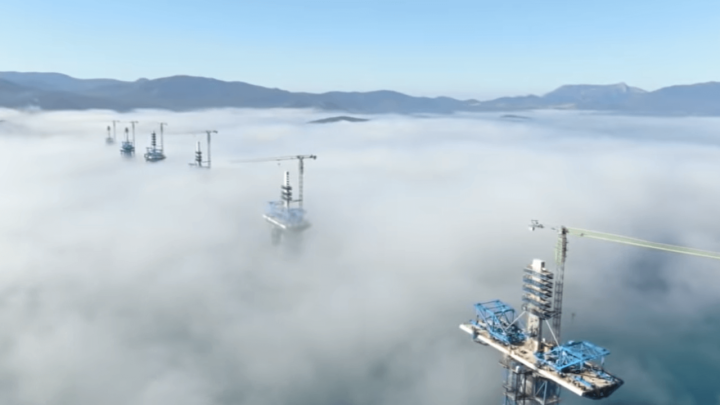 [VIDEO] Jedinstven prikaz budućeg Pelješkog mosta iz zraka