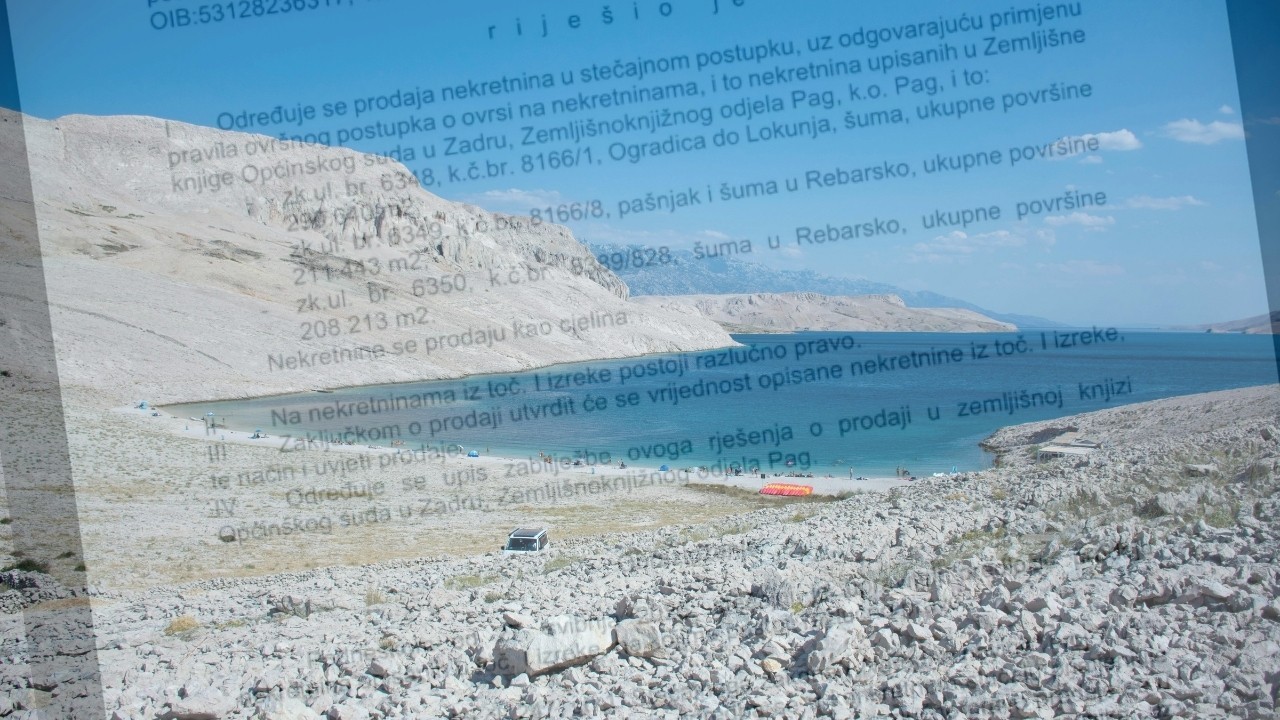 Tri zemljišta na Pagu vrijede milijune: Sud odlučio, tvrtka će na dražbi ostati bez šuma i livada