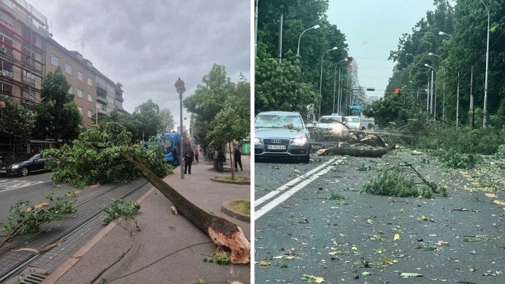 Zbroj štete nakon oluje u Zagrebu: Najviše poziva iz jednog kvarta, vjetar opet nosio crijepove i rušio stabla