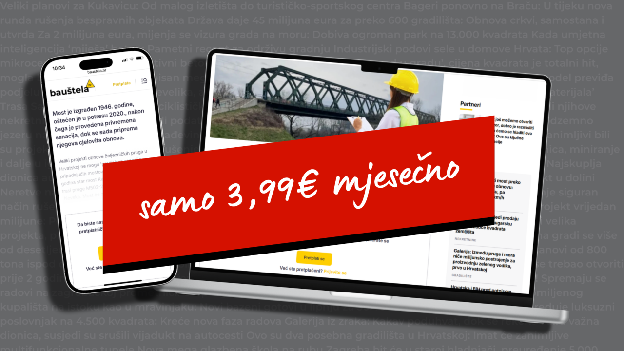 Čitajte bauštela.hr cijelo ljeto uz posebnu cijenu: Pretplatite se za samo 3,99 € mjesečno