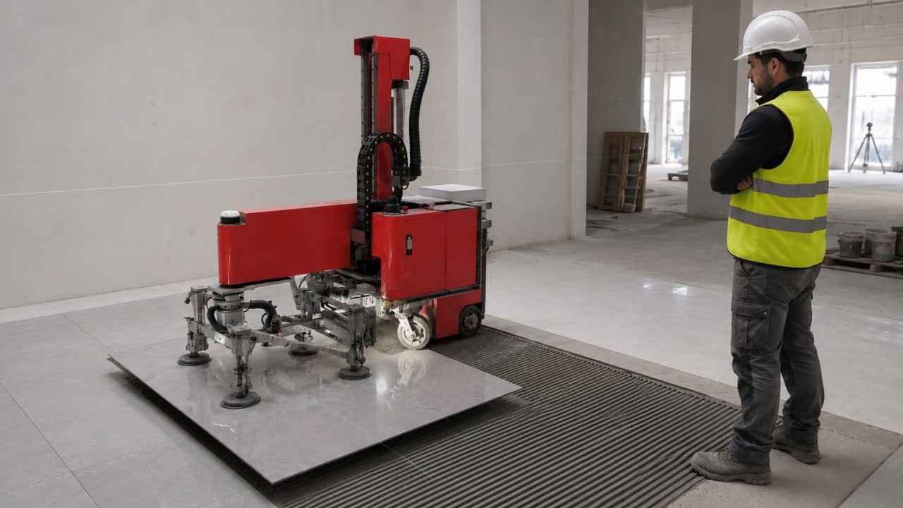 Robot keramičar ne traži pauzu: Sam polaže velike ploče, a u smjeni odradi 100 kvadrata