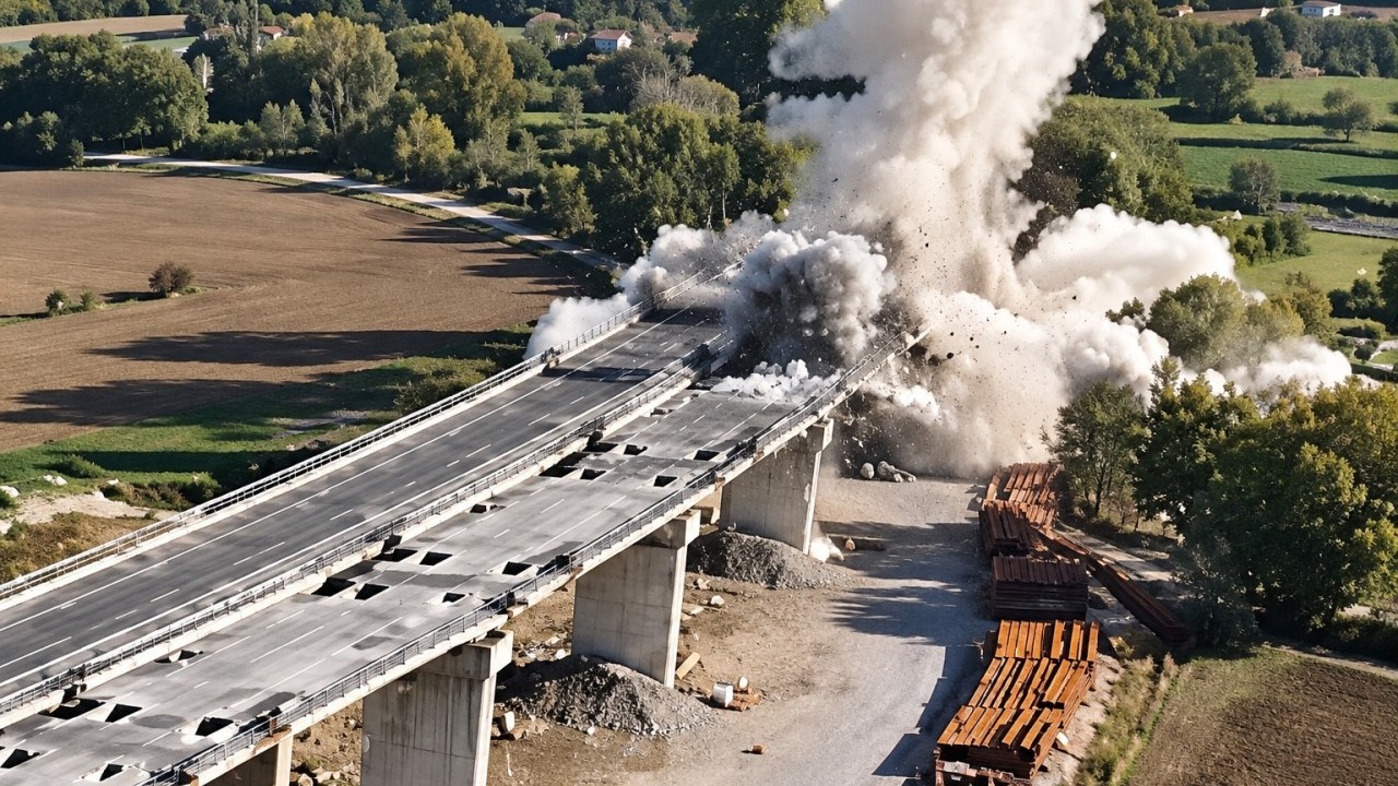 VIDEO: Ploče vijadukta padaju kao domino! Pogledajte spektakularno rušenje u Italiji